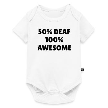 One sided deafness gift | Deaf on one side - Baby Premium short-sleeve bodysuit - white - Front
