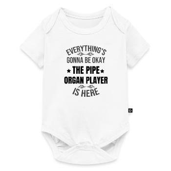 Cadeaux d'orgue | Cadeau de joueur d'orgue à tuyaux - Body à manches courtes Premium Bébé - blanc - Devant
