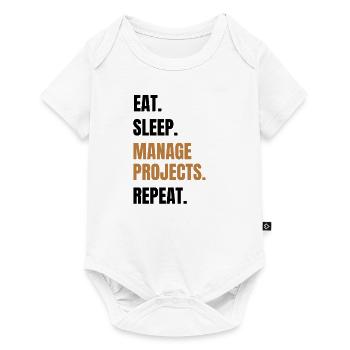 Funny project management gift project manager - Baby Premium short-sleeve bodysuit - white - Front