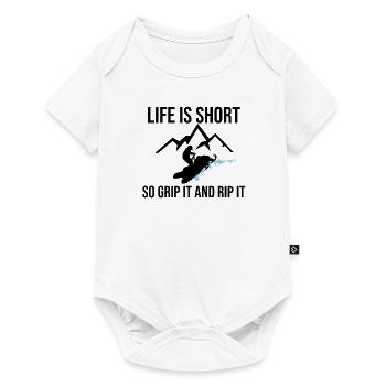 Snowmobile snowmobile | Snowmobilers - Baby Premium short-sleeve bodysuit - white - Front