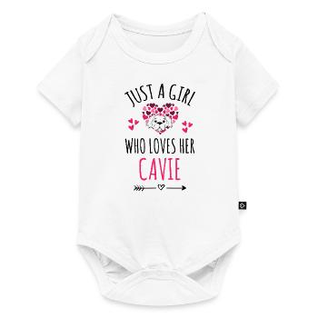 Cavie fille | Cavalier King Charles Spaniel - Body à manches courtes Premium Bébé - blanc - Devant