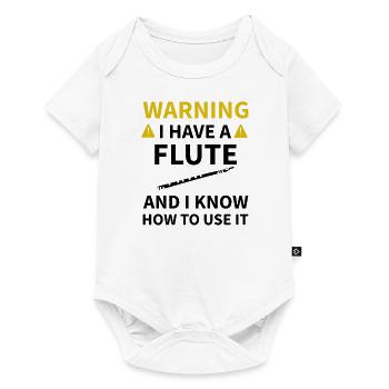 Flute Player Gift | Flute brass band flutist - Baby Premium short-sleeve bodysuit - white - Front