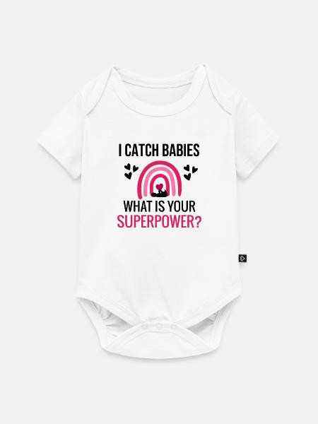 Hebammengeschenk | Geburtshelferin Hebamme - Baby Premium Kurzarmbody - Weiß