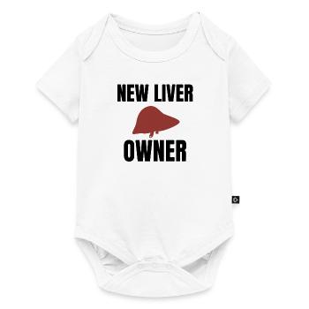 New Liver Owner | Transplantation de foie cadeau - Body à manches courtes Premium Bébé - blanc - Devant
