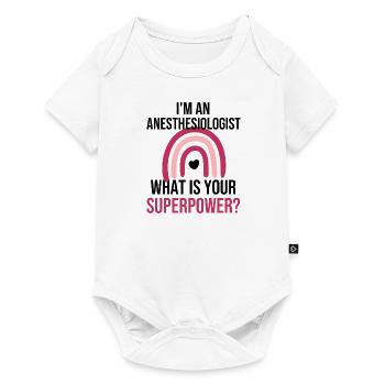 Anesthésiste cadeau anesthésie anesthésie - Body à manches courtes Premium Bébé - blanc - Devant