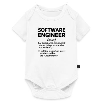 Softwareingenieur Software Engineer Techniker - Baby Premium Kurzarmbody - Weiß - Vorne