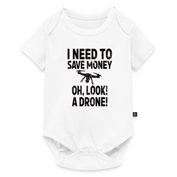 Drone Pilot Gift Drone Lover FPV Race - Baby Premium short-sleeve bodysuit - white - Front