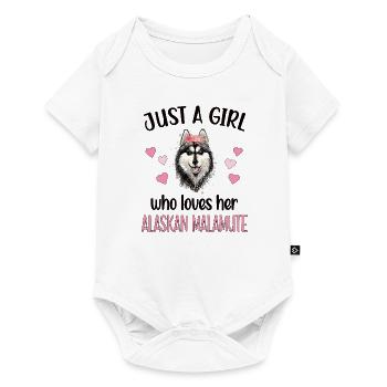 Alaskan Malamute Girl Alaskan Malamute Mom - Baby Premium short-sleeve bodysuit - white - Front
