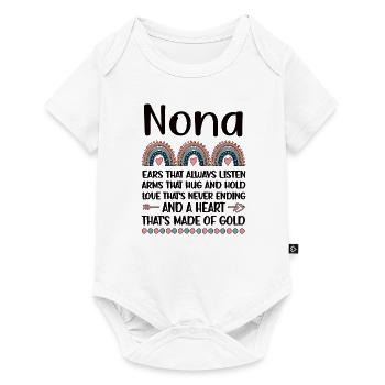 Nona Grandma Mother's Day Gift Nona Grandmother Sweet - Baby Premium short-sleeve bodysuit - white - Front