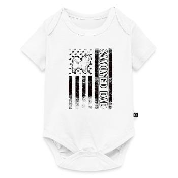 Samojede Papa Samojede Besitzer Samojede Liebhaber - Baby Premium Kurzarmbody - Weiß - Vorne