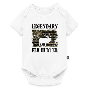 Chasseur d'orignal saison de chasse Chasseur amateur de chasse à l'orignal - Body à manches courtes Premium Bébé - blanc - Devant