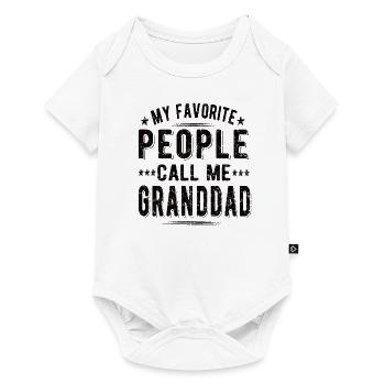 Best Granddad Grandpa Father's Day Granddad Grandfather - Baby Premium short-sleeve bodysuit - white - Front