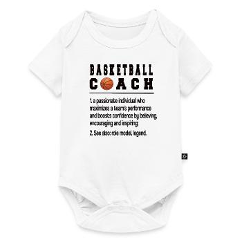 Meilleur cadeau d’entraîneur de basket-ball d’entraîneur de basket-ball - Body à manches courtes Premium Bébé - blanc - Devant