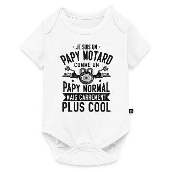 Je Suis Un Papy Motard Plus Cool Papi Cadeau Moto - Body à manches courtes Premium Bébé - blanc - Devant