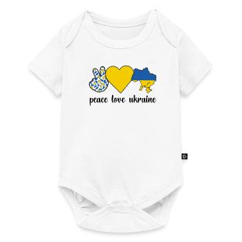 Ukrainiens Ukraine Drapeau Racines ukrainiennes - Body à manches courtes Premium Bébé - blanc - Devant