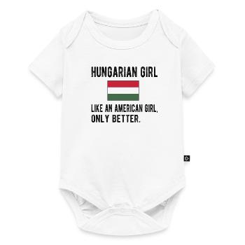 Proud Hungarian Hungary Flag Hungarian roots - Baby Premium short-sleeve bodysuit - white - Front