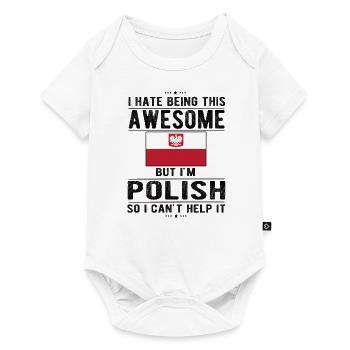 Pole Pologne Drapeau Origine polonaise Racines Pologne - Body à manches courtes Premium Bébé - blanc - Devant