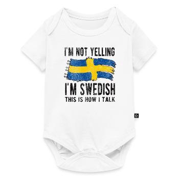 Suédois Suède Origine Drapeau suédois - Body à manches courtes Premium Bébé - blanc - Devant