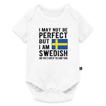 Suédois Suède Drapeau Origine suédoise - Body à manches courtes Premium Bébé - blanc - Devant