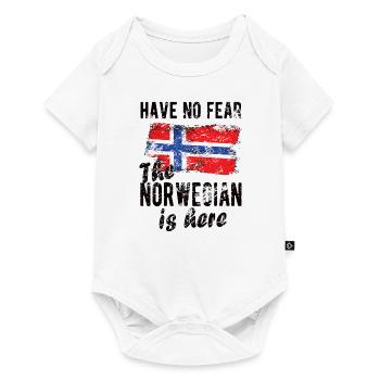 Norvège norvégienne Origine Drapeau norvégien - Body à manches courtes Premium Bébé - blanc - Devant