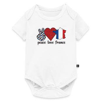 French France Flag French roots - Baby Premium short-sleeve bodysuit - white - Front