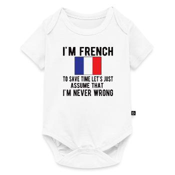 French France Origin French flag - Baby Premium short-sleeve bodysuit - white - Front