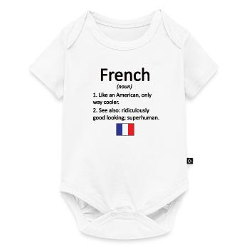 French France Flag French roots - Baby Premium short-sleeve bodysuit - white - Front