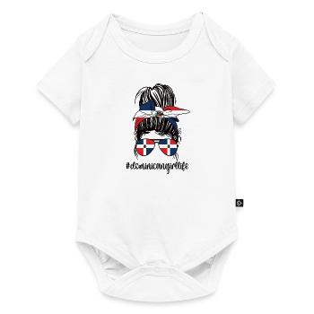Dominican Dominican Republic Flag - Baby Premium short-sleeve bodysuit - white - Front