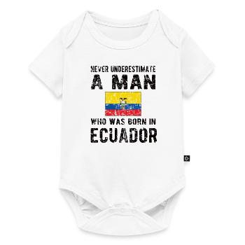 Équateur Équateur Drapeau équatorien - Body à manches courtes Premium Bébé - blanc - Devant