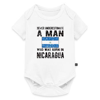 Proud Nicaraguan Flag Nicaragua Origin - Baby Premium short-sleeve bodysuit - white - Front