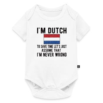 Dutch Netherlands Dutch flag - Baby Premium short-sleeve bodysuit - white - Front
