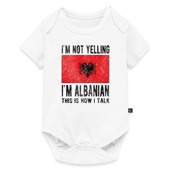 Proud Albanian Albanian flag - Baby Premium short-sleeve bodysuit - white - Front
