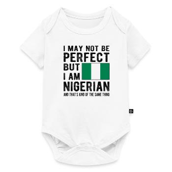 Fier Nigérian nigérian d’origine nigériane - Body à manches courtes Premium Bébé - blanc - Devant