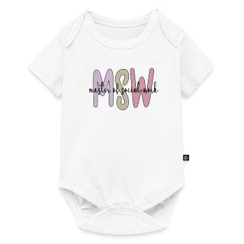 Master Social Work Degree Social Work MSW - Baby Premium short-sleeve bodysuit - white - Front