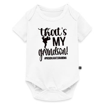 Meilleur cadeau de grand-mère de karaté Fière grand-mère de karaté - Body à manches courtes Premium Bébé - blanc - Devant