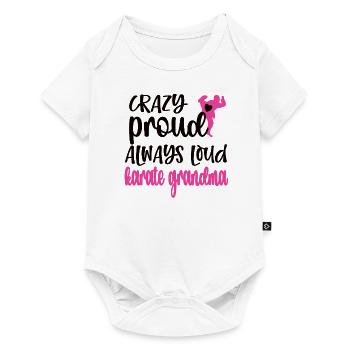 Meilleur cadeau de grand-mère de karaté Fière grand-mère de karaté - Body à manches courtes Premium Bébé - blanc - Devant
