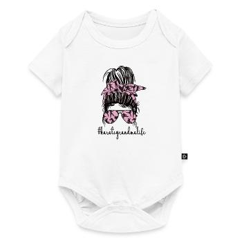 Meilleur cadeau de grand-mère de karaté Fière grand-mère de karaté - Body à manches courtes Premium Bébé - blanc - Devant