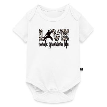 Fière Karaté Grand-mère Meilleur Karaté Grand-mère Cadeau - Body à manches courtes Premium Bébé - blanc - Devant