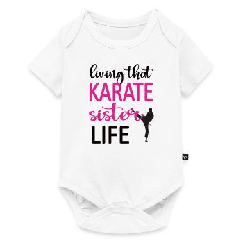 Cadeau de soeur de karaté Life Sister Life - Body à manches courtes Premium Bébé - blanc - Devant