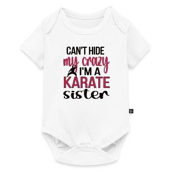 Cadeau de soeur de karaté fier de soeur de karaté - Body à manches courtes Premium Bébé - blanc - Devant