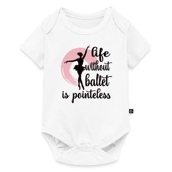 Cadeau de danseuse de ballet ballerine danseuse de ballet - Body à manches courtes Premium Bébé - blanc - Devant