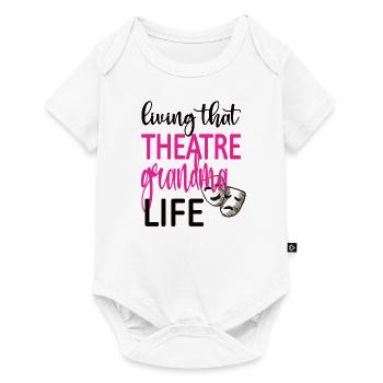 Fière Théâtre Grand-mère Théâtre Acteur Grand-mère - Body à manches courtes Premium Bébé - blanc - Devant