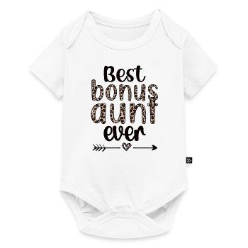 Meilleur cadeau tante fière étape tante bonus - Body à manches courtes Premium Bébé - blanc - Devant