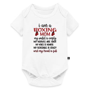 Boxing Mom Proud Boxing Mom From Boxer Mom Gift - Baby Premium short-sleeve bodysuit - white - Front