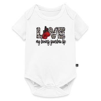 Boxoma Coffret Cadeau Grand-mère Fière Boxer Grand-mère - Body à manches courtes Premium Bébé - blanc - Devant