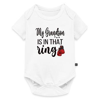Boxoma Geschenk Box-Großmutter Stolze Boxer Oma - Baby Premium Kurzarmbody - Weiß - Vorne