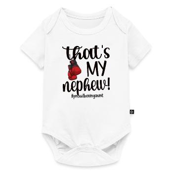 Boxing Aunt Gift Box Aunt By Boxer Proud Aunt - Baby Premium short-sleeve bodysuit - white - Front