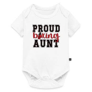Boxe Tante Fière Boxe Tante Par Boxer Tante Cadeau - Body à manches courtes Premium Bébé - blanc - Devant