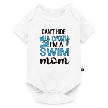 Schwimmmama Mutter Von Schwimmer Schwimm-Mama - Baby Premium Kurzarmbody - Weiß - Vorne