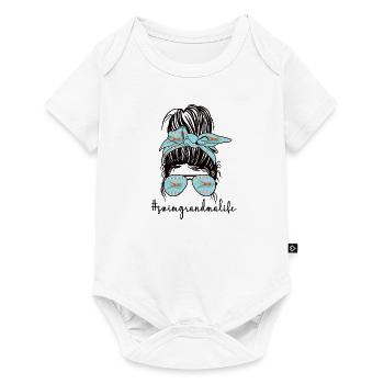 Fière natation Grand-mère Grand-mère Nageuse Grand-mère natation Grand-mère - Body à manches courtes Premium Bébé - blanc - Devant